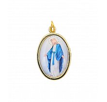 Medalik metalowy kolorowy Maryja Niepokalana